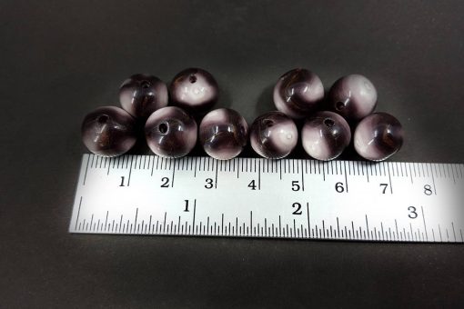 10 pcs Sanded & Buffed Round Beads (Polymer Clay) #7605