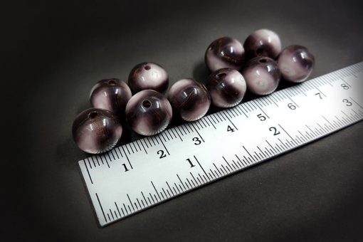 10 pcs Sanded & Buffed Round Beads (Polymer Clay) #7606