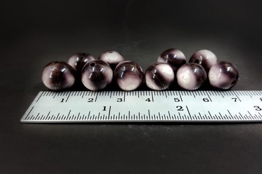 10 pcs Sanded & Buffed Round Beads (Polymer Clay) #7607