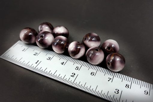 10 pcs Sanded & Buffed Round Beads (Polymer Clay) #7608