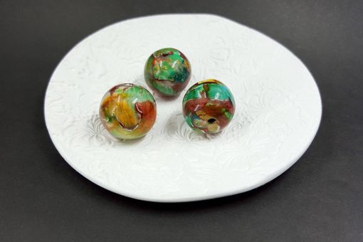 3 pcs Handmade Beads from Polymer Clay #7640