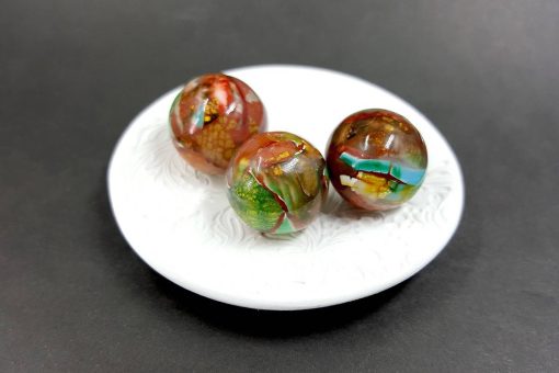 3 pcs Handmade Beads from Polymer Clay #7642
