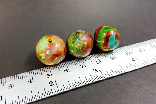 3 pcs Handmade Beads from Polymer Clay #7645