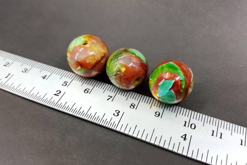 3 pcs Handmade Beads from Polymer Clay #7646