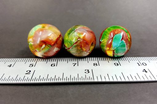 3 pcs Handmade Beads from Polymer Clay #7647