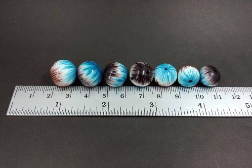 7 Round Beads by Millefiori Technique #7612