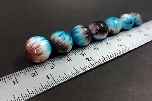 7 Round Beads by Millefiori Technique #7613