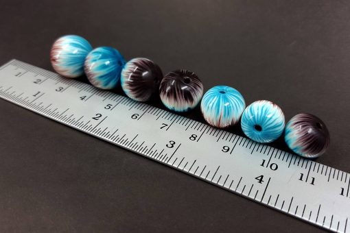 7 Round Beads by Millefiori Technique #7614