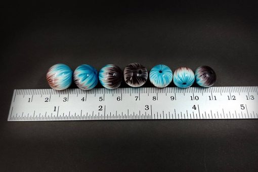 7 Round Beads by Millefiori Technique #7615