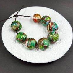 8 pcs Jade Sanded & Polished Beads (Polymer Clay) #7631