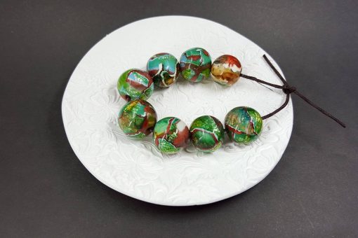 8 pcs Jade Sanded & Polished Beads (Polymer Clay) #7632