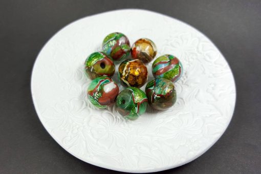 8 pcs Jade Sanded & Polished Beads (Polymer Clay) #7633