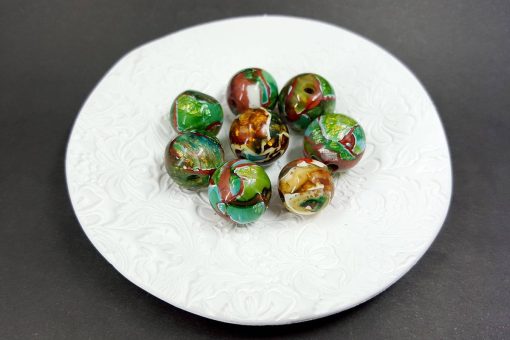 8 pcs Jade Sanded & Polished Beads (Polymer Clay) #7634