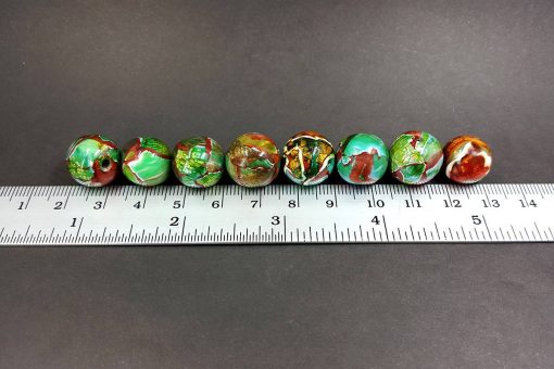 8 pcs Jade Sanded & Polished Beads (Polymer Clay) #7635