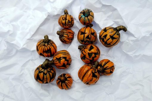 Set of 9 halloween beads from polymer clay #6877