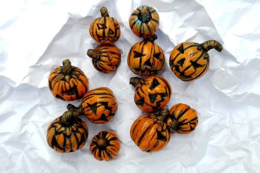 Set of 9 halloween beads from polymer clay #6878