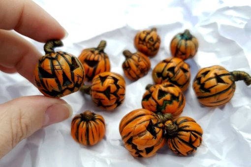 Set of 9 halloween beads from polymer clay #6882