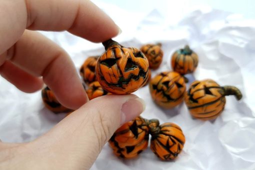 Set of 9 halloween beads from polymer clay #6883