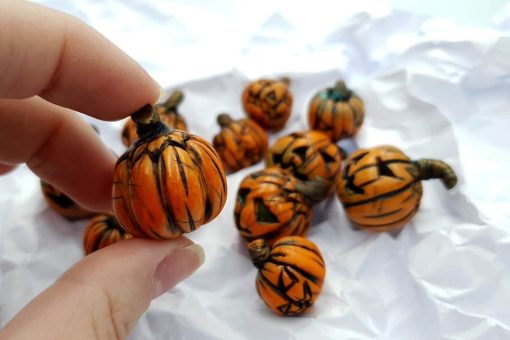Set of 9 halloween beads from polymer clay #6886