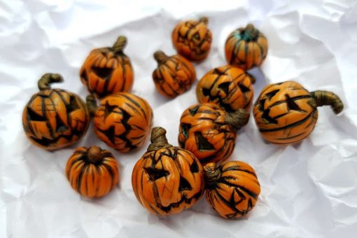 Set of 9 halloween beads from polymer clay #6887