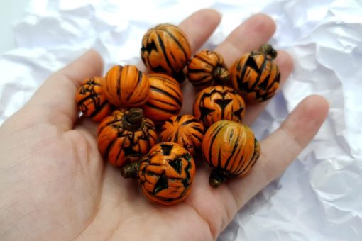Set of 9 halloween beads from polymer clay #6888