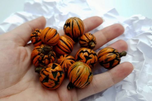 Set of 9 halloween beads from polymer clay #6889