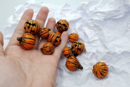 Set of 9 halloween beads from polymer clay #6890