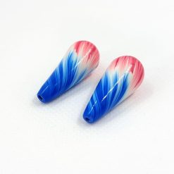 2 Drop Style Beads by Millefiori Technique #6980