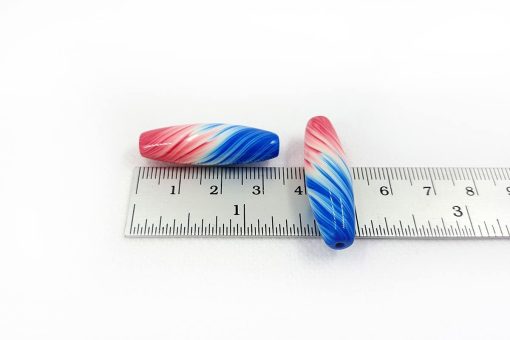 Stretched 2 Beads by Millefiori Technique #6986