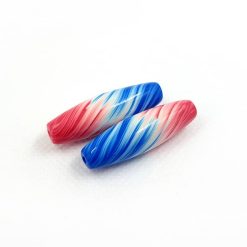 Stretched 2 Beads by Millefiori Technique #6987