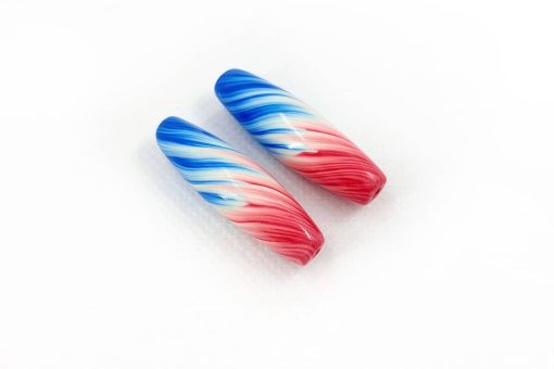 Stretched 2 Beads by Millefiori Technique #6989