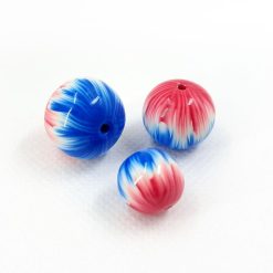 3 Round Beads by Millefiori Technique, Polymer Clay #7008