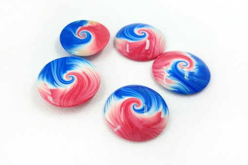 5 Cabochons Beads by Millefiori Technique #7013
