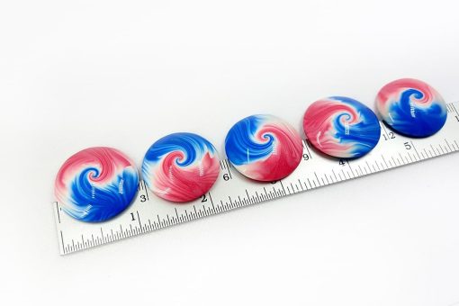 5 Cabochons Beads by Millefiori Technique #7015