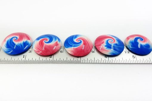 5 Cabochons Beads by Millefiori Technique #7016