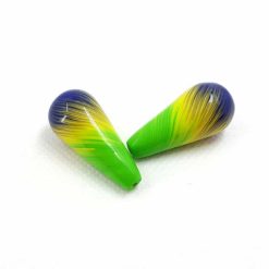 2 Earrings Beads by Millefiori Technique #7024