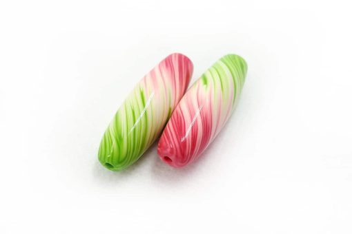 2 Spring Beads by Millefiori Technique #7046