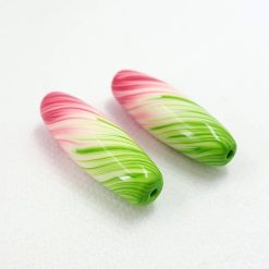 2 Spring Beads by Millefiori Technique #7048