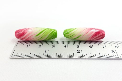 2 Spring Beads by Millefiori Technique #7049