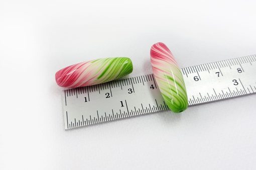 2 Spring Beads by Millefiori Technique #7050