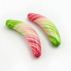 Long Curved Spring Beads by Millefiori Technique #7058