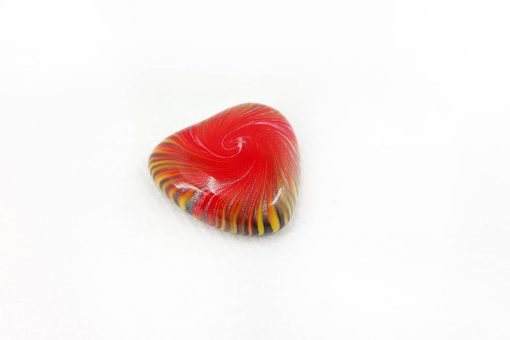 Cabochon Heart Bead, Millefiori Technique #7129