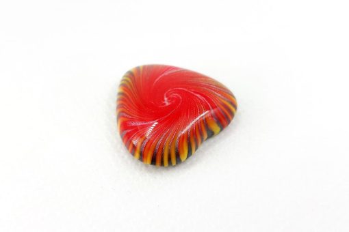 Cabochon Heart Bead, Millefiori Technique #7130