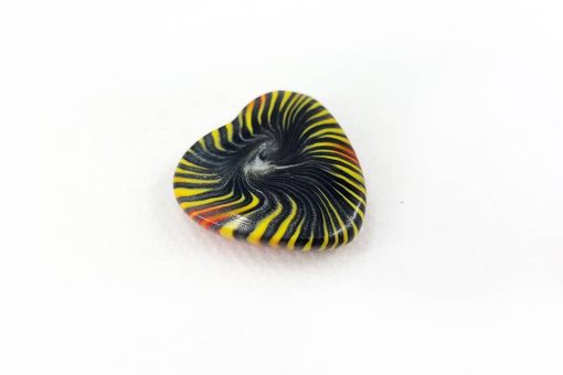 Cabochon Heart Bead, Millefiori Technique #7131