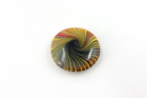Cabochon Bead by Millefiori Technique, Polymer Clay #7136