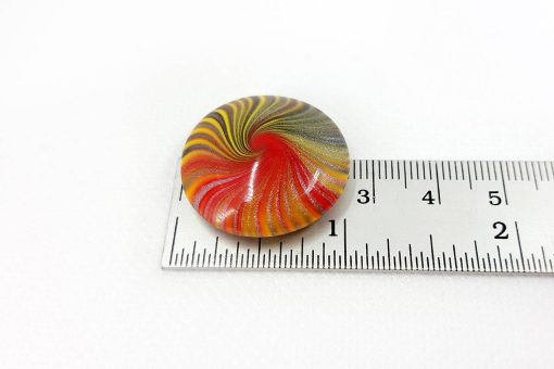 Cabochon Bead by Millefiori Technique, Polymer Clay #7137