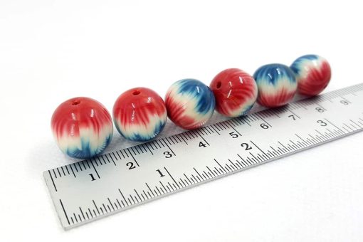 6 Handmade Beads by Millefiori Technique #7144