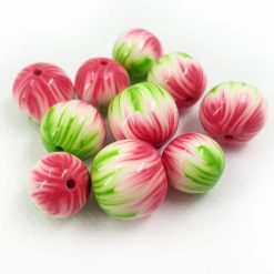 10 Round Beads by Millefiori Technique #7156