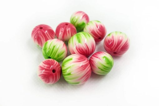 10 Round Beads by Millefiori Technique #7156