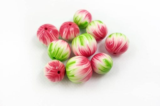 10 Round Beads by Millefiori Technique #7157